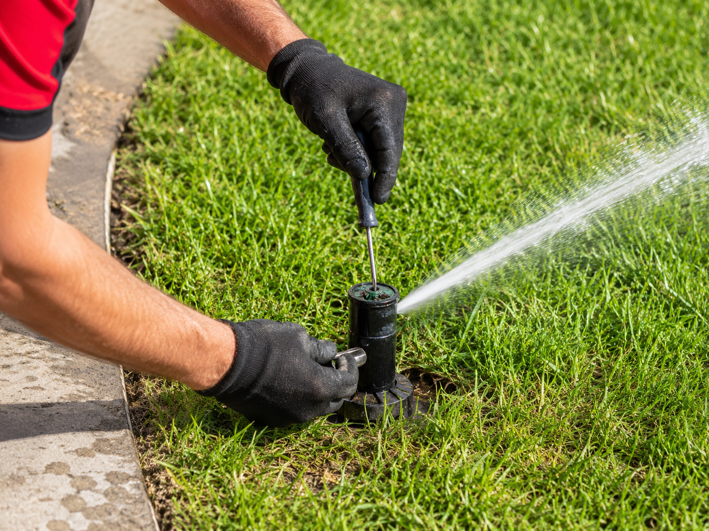 Irrigation repair work in progress