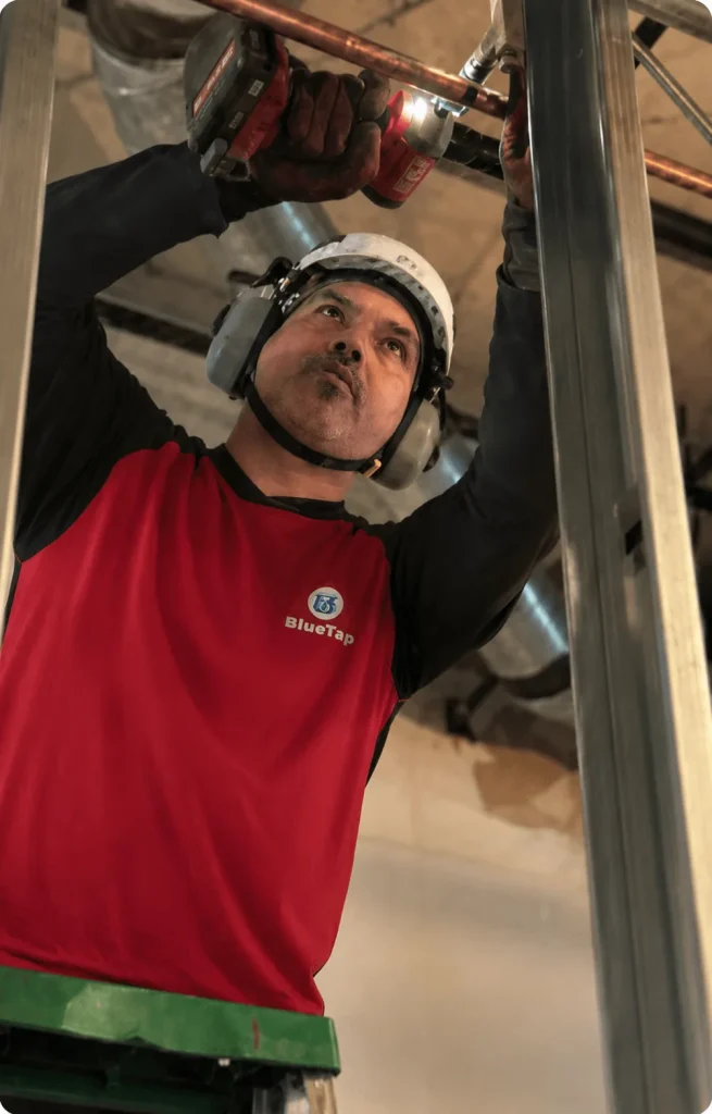 BlueTap plumbing team at work