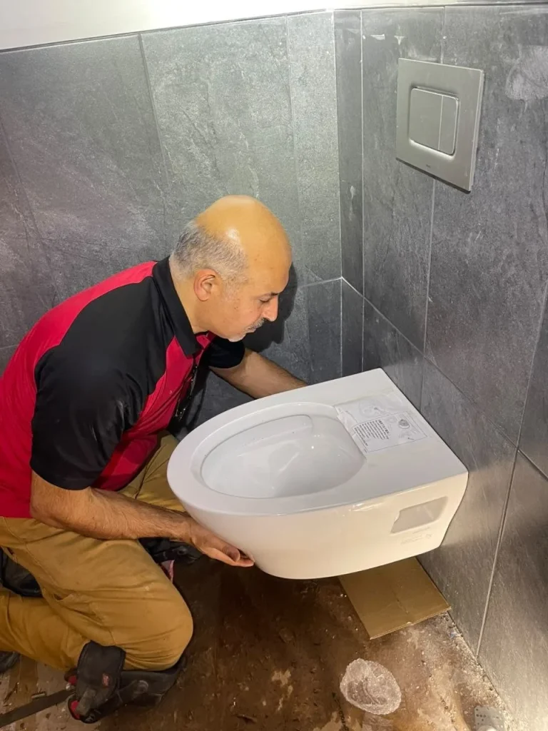 BlueTap toilet installation