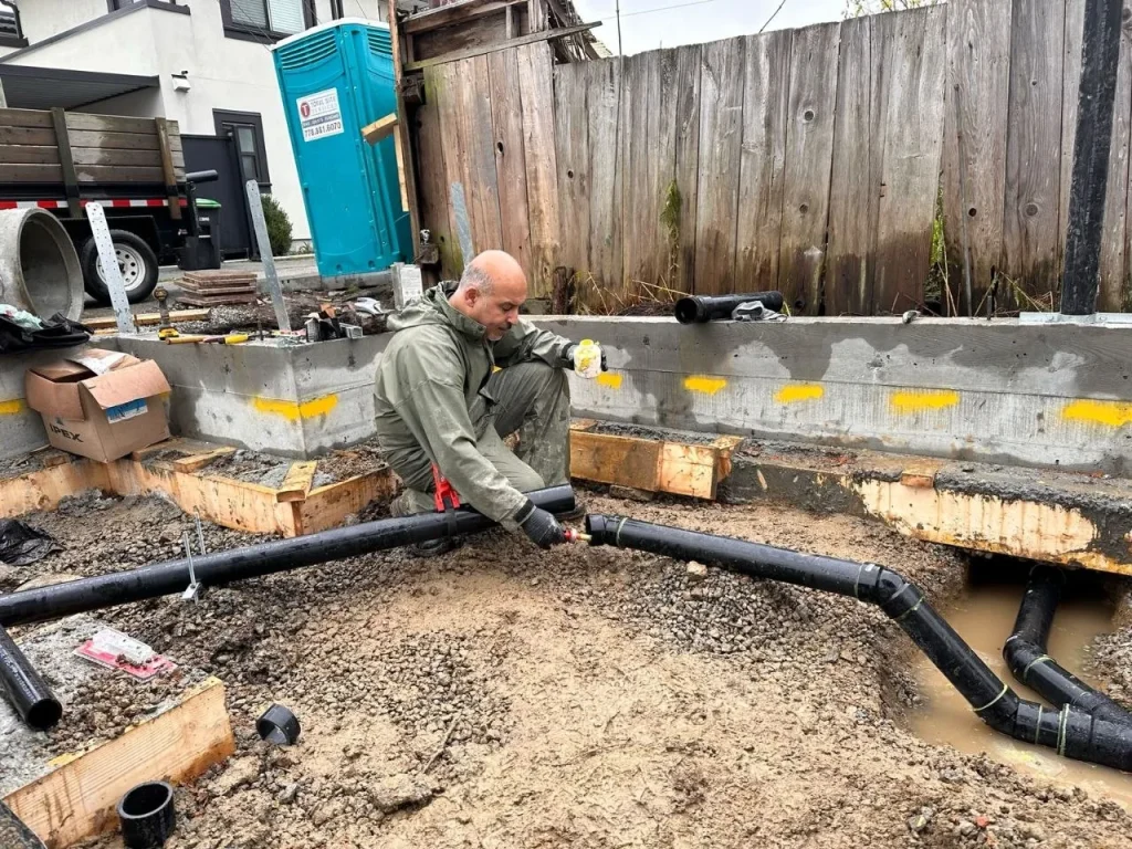 BlueTap water line repair trench